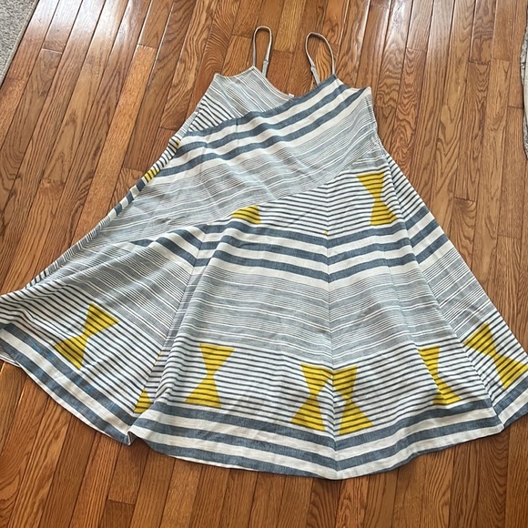 Plenty by Tracy Reese Cotton Dress Geometric Oversized Summer XS Anthro Midi - Picture 10 of 10